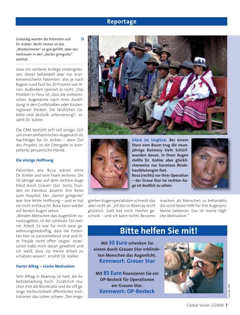 Reportage - Christoffel-Blindenmission