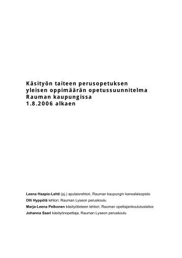 opetussuunnitelma - Rauma
