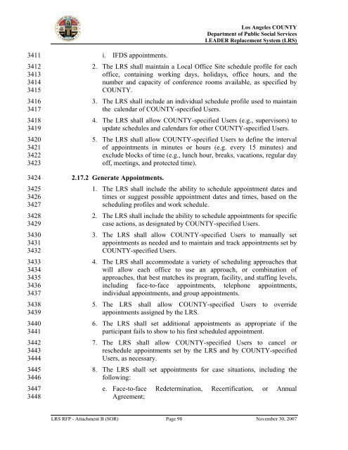 TABLE OF CONTENTS - Department of Public Social Services