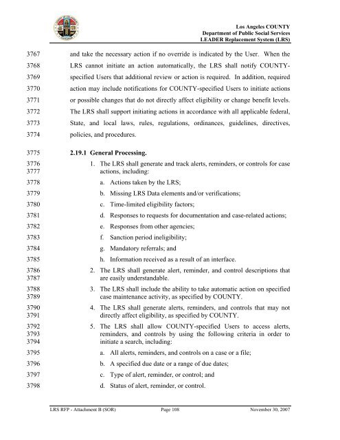 TABLE OF CONTENTS - Department of Public Social Services