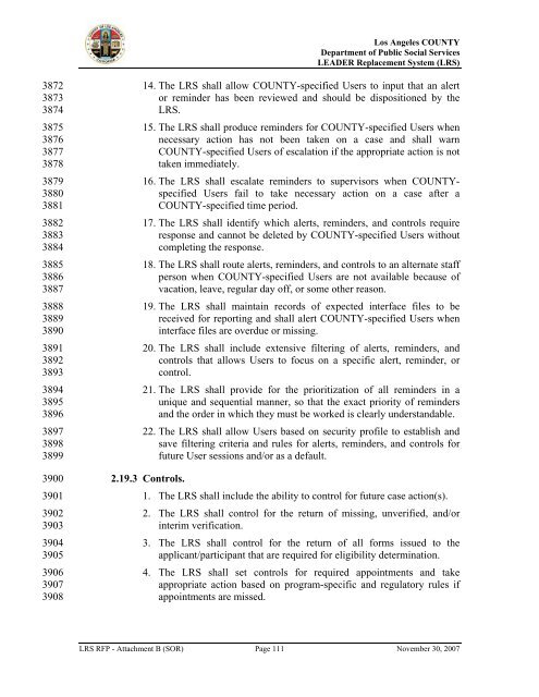 TABLE OF CONTENTS - Department of Public Social Services