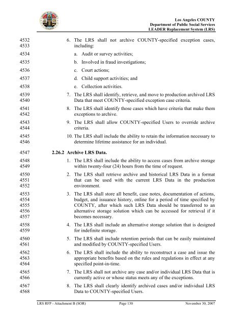 TABLE OF CONTENTS - Department of Public Social Services