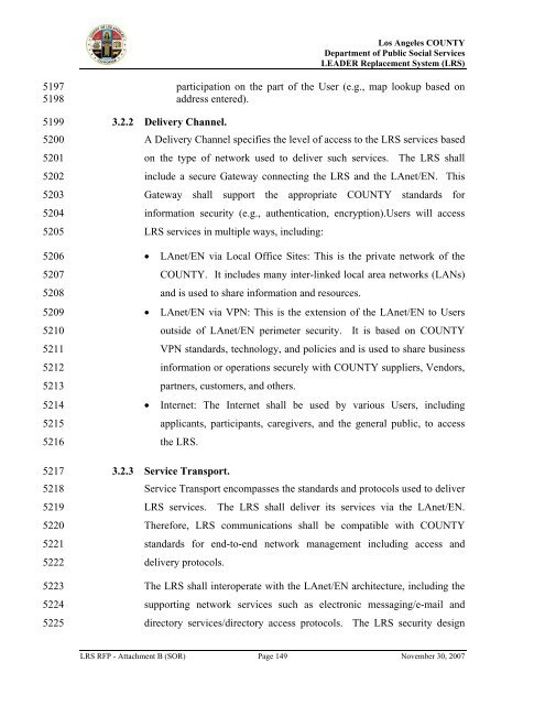 TABLE OF CONTENTS - Department of Public Social Services