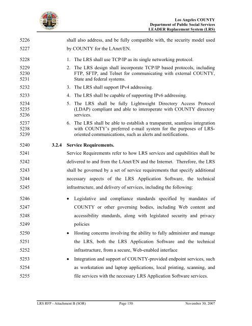 TABLE OF CONTENTS - Department of Public Social Services