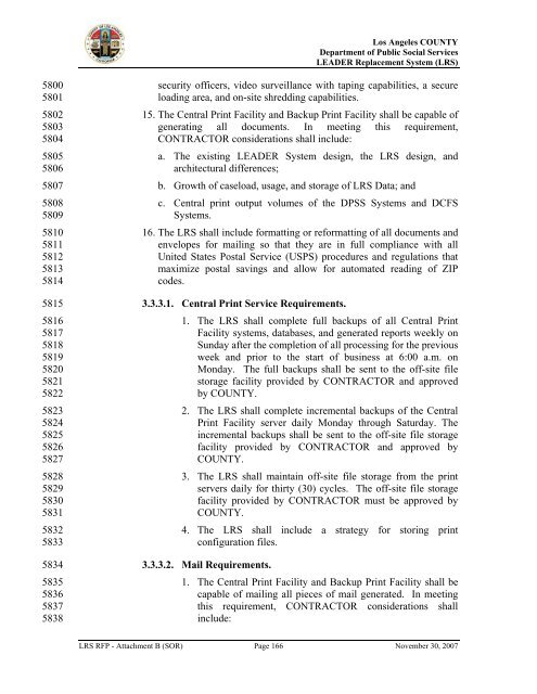 TABLE OF CONTENTS - Department of Public Social Services