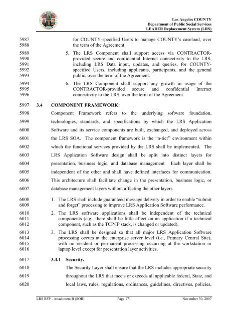 TABLE OF CONTENTS - Department of Public Social Services