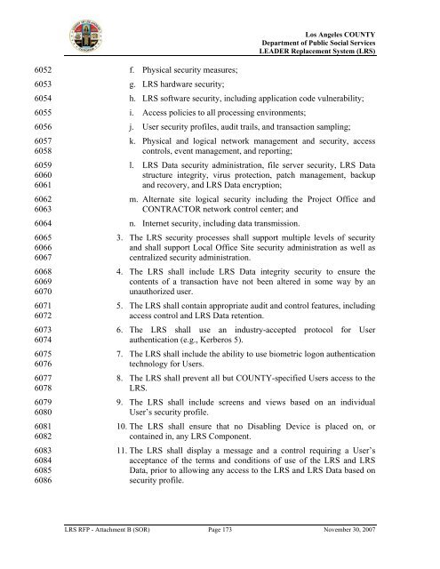 TABLE OF CONTENTS - Department of Public Social Services