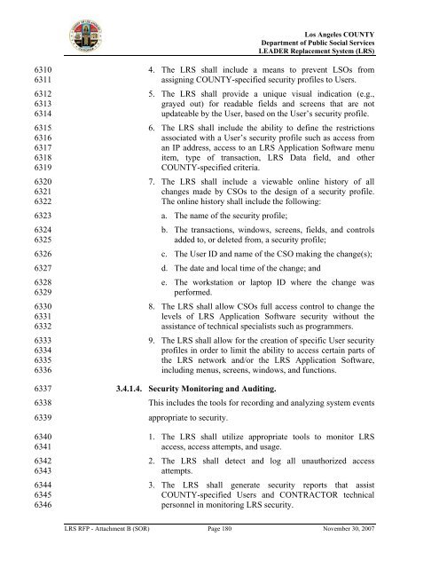 TABLE OF CONTENTS - Department of Public Social Services