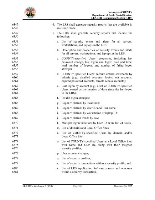 TABLE OF CONTENTS - Department of Public Social Services