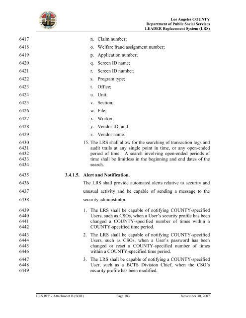 TABLE OF CONTENTS - Department of Public Social Services