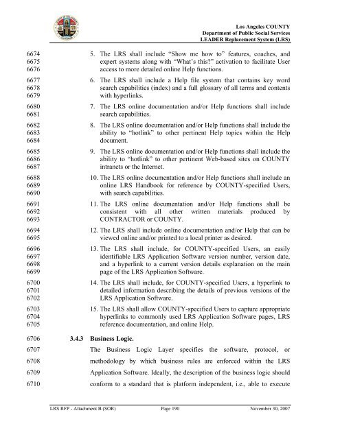 TABLE OF CONTENTS - Department of Public Social Services