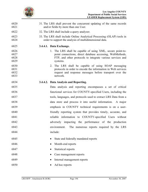 TABLE OF CONTENTS - Department of Public Social Services