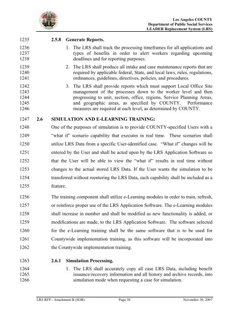 TABLE OF CONTENTS - Department of Public Social Services