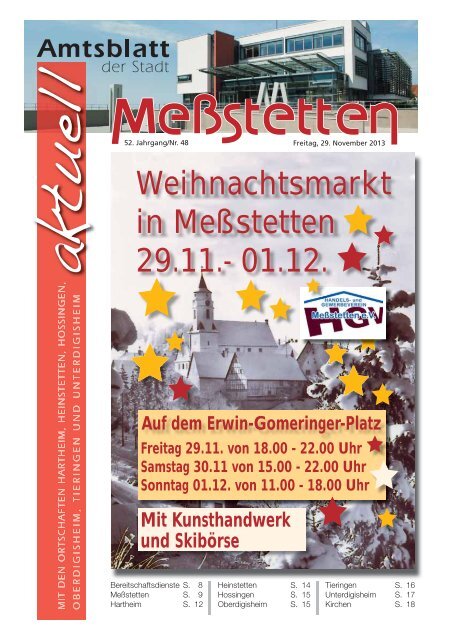 25. Weihnachtsmarkt und SkibÃ¶rse 2013 - MeÃŸstetten