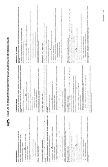 Smart-UPS RT 2400/3000/5000/6000 VA Input/Outp ut ... - APC Media