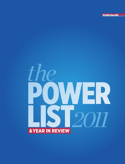 2011 Power List and Year in Review - PolitickerNJ.com