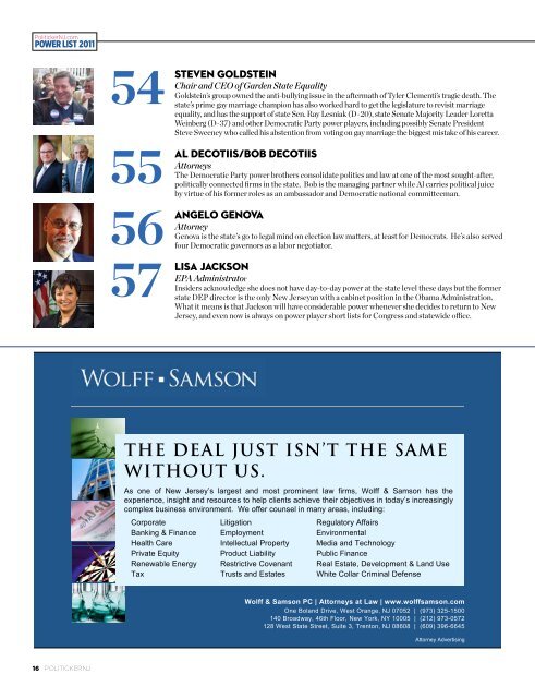 2011 Power List and Year in Review - PolitickerNJ.com