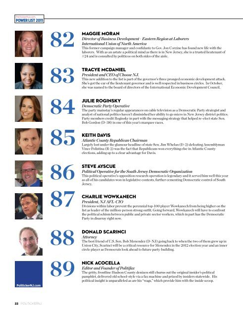 2011 Power List and Year in Review - PolitickerNJ.com