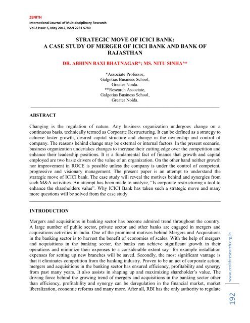 bank of rajasthan merger