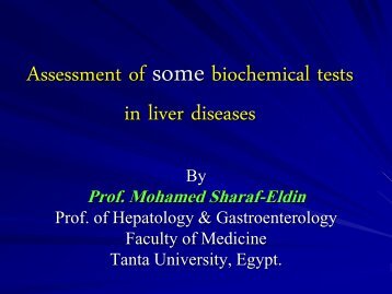 Assessment of some biochemical tests in liver diseases