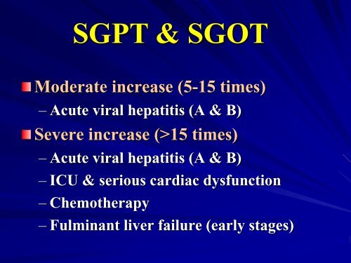 Assessment of some biochemical tests in liver diseases