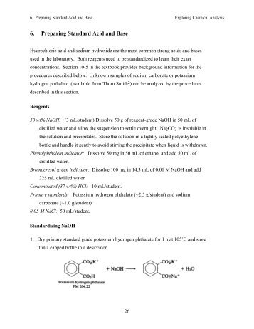 6. Preparing Standard Acid and Base