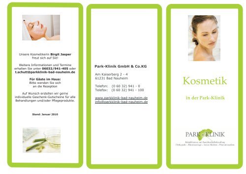 Flyer neuMai2010.cdr 1 - Park-Klinik Bad Nauheim