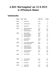 6.BSV-Wertungslauf am 12.8.2012 in Offenbach Bieber