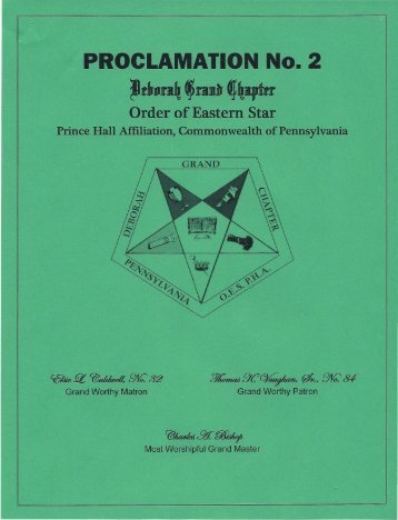 PROCLAMATION No.2 - Prince Hall Grand Masonic Lodge of ...