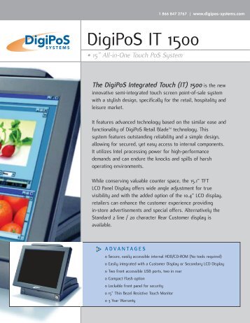 DigiPoS IT 1500 - Support