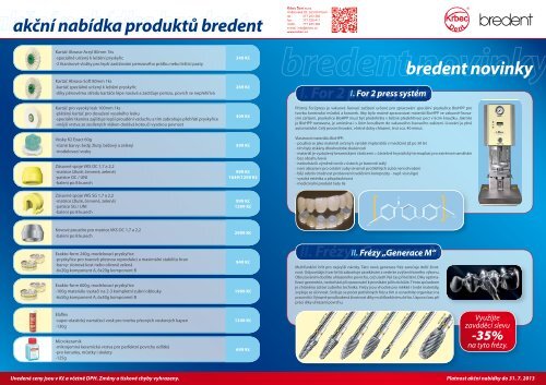 bredent novinky akÄnÃ­ nabÃ­dka produktÅ¯ bredent - Krbec Dent sro