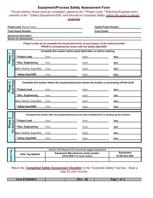pre startup safety review checklist pre startup safety review checklist