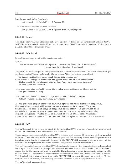GNUPlot Manual