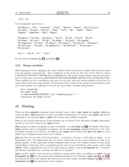 GNUPlot Manual