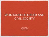 SPONTANEOUS ORDER AND CIVIL SOCIETY - Kosmos