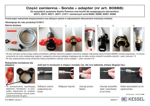 Część zamienna – Sonda + adapter (nr art. 80888) - Kessel Design