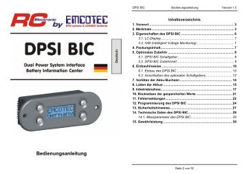 Bedienungsanleitung - Emcotec