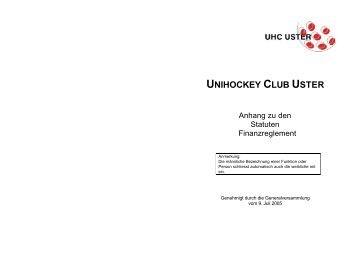Finanzreglement (PDF) - UHC Uster