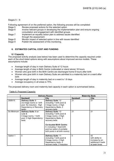 Trust Board Febuary 2010 - Sandwell & West Birmingham Hospitals