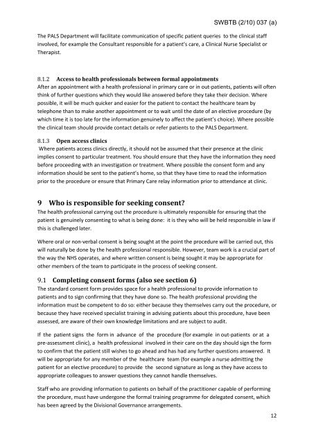 Trust Board Febuary 2010 - Sandwell & West Birmingham Hospitals