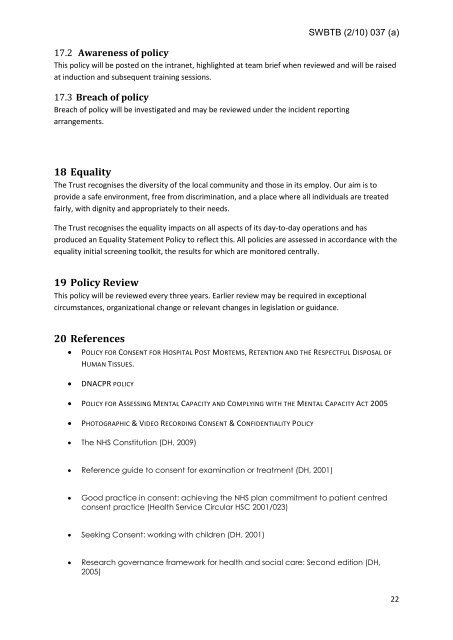 Trust Board Febuary 2010 - Sandwell & West Birmingham Hospitals