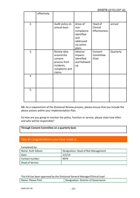 Trust Board Febuary 2010 - Sandwell & West Birmingham Hospitals