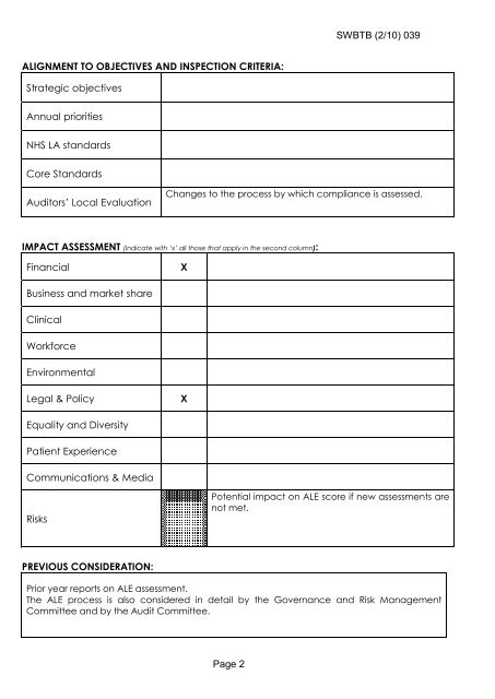 Trust Board Febuary 2010 - Sandwell & West Birmingham Hospitals