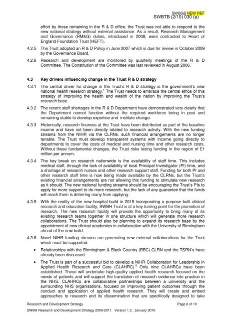 Trust Board Febuary 2010 - Sandwell & West Birmingham Hospitals