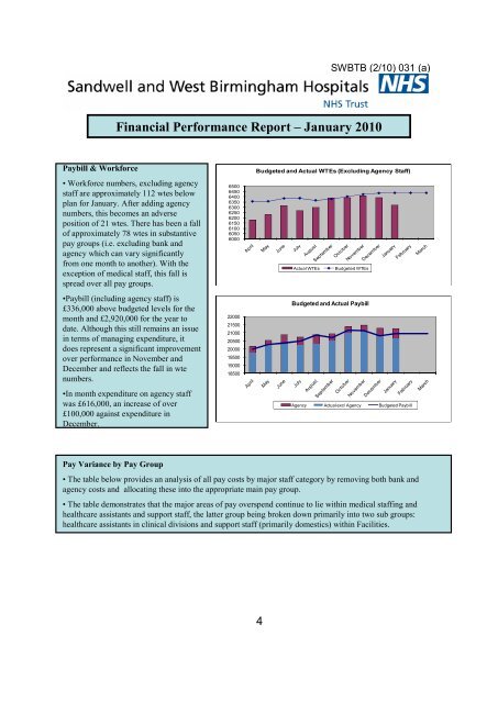 Trust Board Febuary 2010 - Sandwell & West Birmingham Hospitals