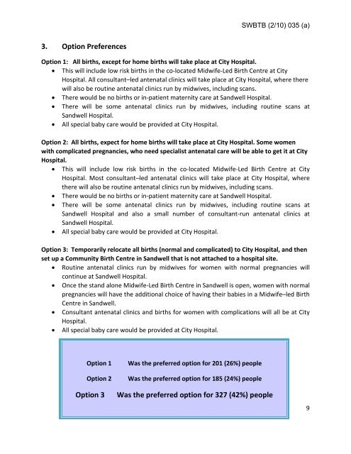 Trust Board Febuary 2010 - Sandwell & West Birmingham Hospitals