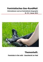 Nr. 54, Januar 2013 - AK Geographie und Geschlecht