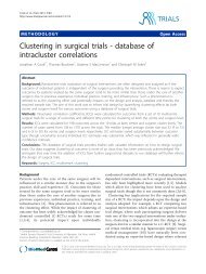 Clustering in surgical trials - database of intracluster correlations