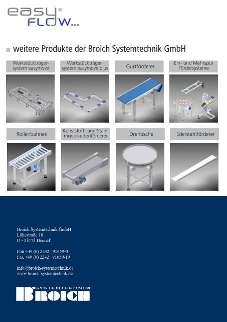 lineares werkstückträger-umlaufsystem - Broich-Systemtechnik GmbH