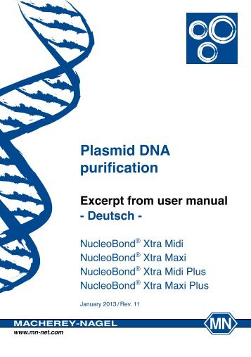 Plasmid DNA purification - Macherey Nagel